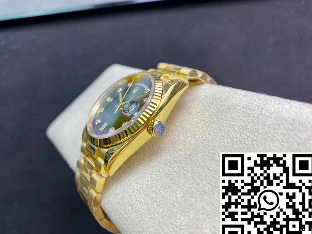 Yellow 1009 Contemporary EW M128238-0069 Factory Rolex Gradual Green Gold Day-Date Dial 0722